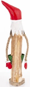 Mikulás figura fa, többszínű fém 40,5x11x7cm