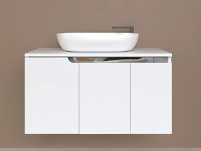 Piramida EURIDIKA fali fürdőszobabútor - mosdópult mosdó nélkül - 3 ajtós - 100 x 48 x 53 cm