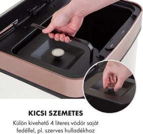 Klarstein Royal Trash Rose Gold, szemétkosár szenzorral, 72 l, rozsdamentes acél, rózsaszín arany