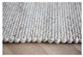 Világosszürke kerek gyapjú szőnyeg ø 250 cm Auckland - Rowico