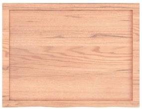 világosbarna kezelt tömör tölgyfa fali polc 80x60x(2-6) cm