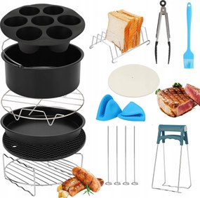 8" Akcesoria Air Fryer Olajsütőhöz 5 Részes Készlet 13db