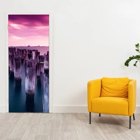 Fotótapéta ajtóra - Fa kerekek (95x205cm)