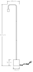 Lucide 45765/01/30 - Állólámpa LORIN 1xE27/40W/230V fekete