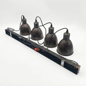 Brilagi - LED csillár kábeles felfüggesztéssel RIDDY 4xE27/60W/230V réz/patina