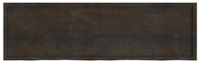 sötétbarna kezelt tömör tölgyfa asztallap 200x60x(2-6) cm