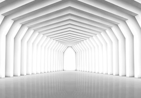 Fotótapéta Alagút Fehér Perspektíva Minimalizmus Geometrikus 208x146 +ragasztó