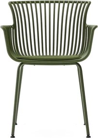 Sötétzöld fém kerti szék Surpika – Kave Home