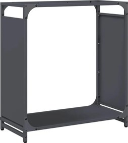vidaXL antracitszürke hidegen hengerelt acél tűzifatároló 60x28x65 cm