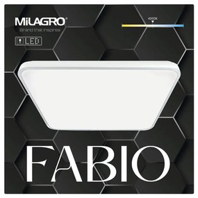 MILAGRO ML7936 FABIO Négyzetes Mennyezeti Lámpa Fehér LED IP20