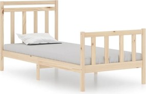 vidaXL Single tömör fa ágykeret 90 x 190 cm