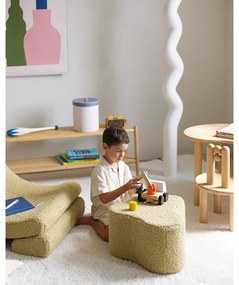 Zöld buklé gyerek puff Cloud – Wigiwama