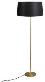 Állólámpa arany/réz fekete árnyékolóval 45 cm állítható - Parte