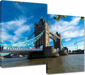 Vászonkép 80x70 Tower Bridge az éggel