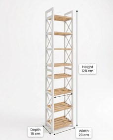 Fali polc, fehér, 23 cm