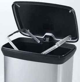 CURVER DECO BIN pedálos fémhatású szemetes 50L, ezüst 187177 (02162-582)