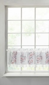 Suzy vitrázs függöny Fehér/rózsaszín 30x150 cm