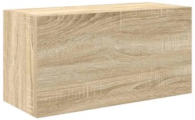 Sonoma tölgyszínű szerelt fa fali fürdőszobaszekrény 60x25x30cm
