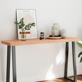 világosbarna kezelt tömör asztallap 140x40x(2-6) cm