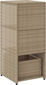 vidaXL bézs polyrattan kerti tárolószekrény 50 x 55 x 115 cm