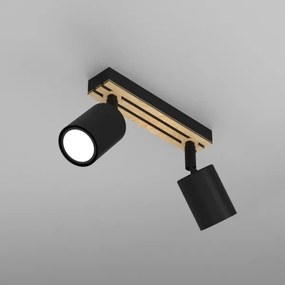 Spotlámpa TERRA 2xGU10/8W/230V fekete/tölgy