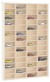 fa gyűjtői vitrin 56 rekesszel 40x4,5x60cm