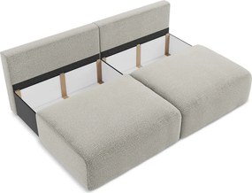 Világosszürke kinyitható-tárolóhelyes kanapé 216 cm Kalena – Makamii