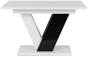 Étkezőgarnitúra 4 db székkel. Bővíthető asztal CLARK 120-160 cm + 4 db szürke étkezőszék RICK