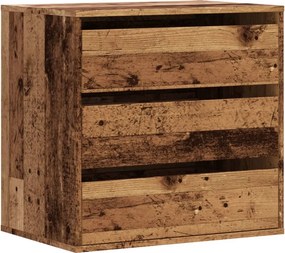 vidaXL antik fa színű szerelt fa fiókos sarokszekrény 60 x 41 x 58 cm