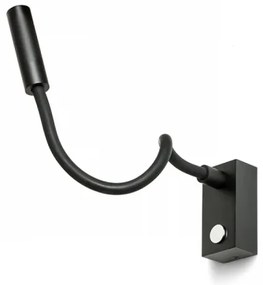 RED - Design Rendl - R10541 - AIM LED/3W/230V flexibilis fekete lámpa