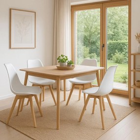 AVENBERG SKANDI 4db Étkezőszék - szett, fehér