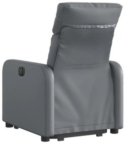 vidaXL szürke műbőr felállást segítő dönthető fotel