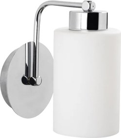 Balcova N-340 ezüst fém és üveg falilámpa
