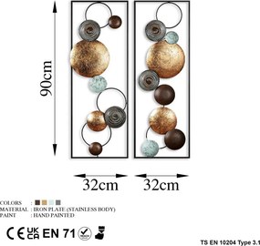 Textured fém faldekoráció, 32 cm – TR891TNL2406