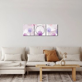 Kép - A virágok folyóján (órával) (90x30 cm)