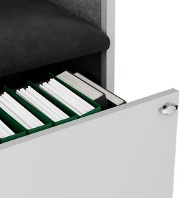 Sally 1150mm korpus Szary - siedzisko Ciemnoszary