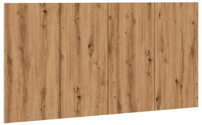 kézműves tölgy színű szerelt fa ágyfejtámla 160x1,5x80 cm