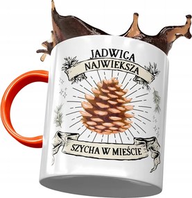 Narancssárga Bögre Hedvig Feleség Ajándék Nyomtatott Fotóval