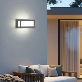 Brilagi - LED kültéri fali lámpa mozgásérzékelővel PARKER LED/12W/230V szürke IP44