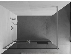Mexen, Mexen Kioto+ zuhanyfal polccal és korláttal 125 x 200 cm, átlátszó 8 mm, króm - 800-125-121-01-00