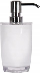 Folyékony Szappan Adagoló Fehér Ezüst Pumpás Átlátszó Fürdőszobai