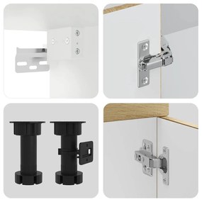 vidaXL 11 részes konyhaszekrény szett Kalmar sonoma tölgy műszaki fa