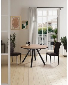 Fekete étkezőszék szett 4 db-os Holly – Marckeric