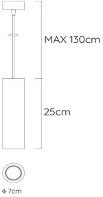 Lucide 35400/25/31 - Függeszték GIPSY 1xGU10/35W/230V