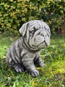 Beton kerti figurák Kutya Bulldog ülő beton kutya dekoráció.Mopsz