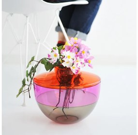 Kartell Shibuya váza, többszínű szín: Füstös, sárga, kék