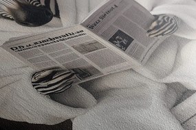 Kép zebra újsággal a WC-n