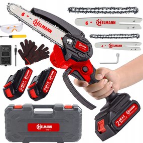 Akkumulátoros Láncfűrész 4" 6" Szénkefe Nélküli Ágfűrész 2X Akku