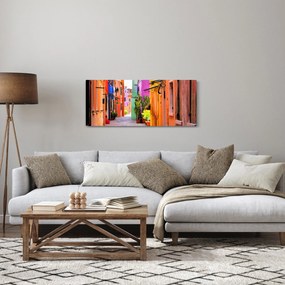 Kép - Színes ház Buranóban, Velencében (120x50 cm)