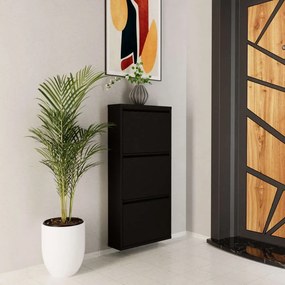Cipősszekrény, fekete, 50 cm – TR159ORN1103